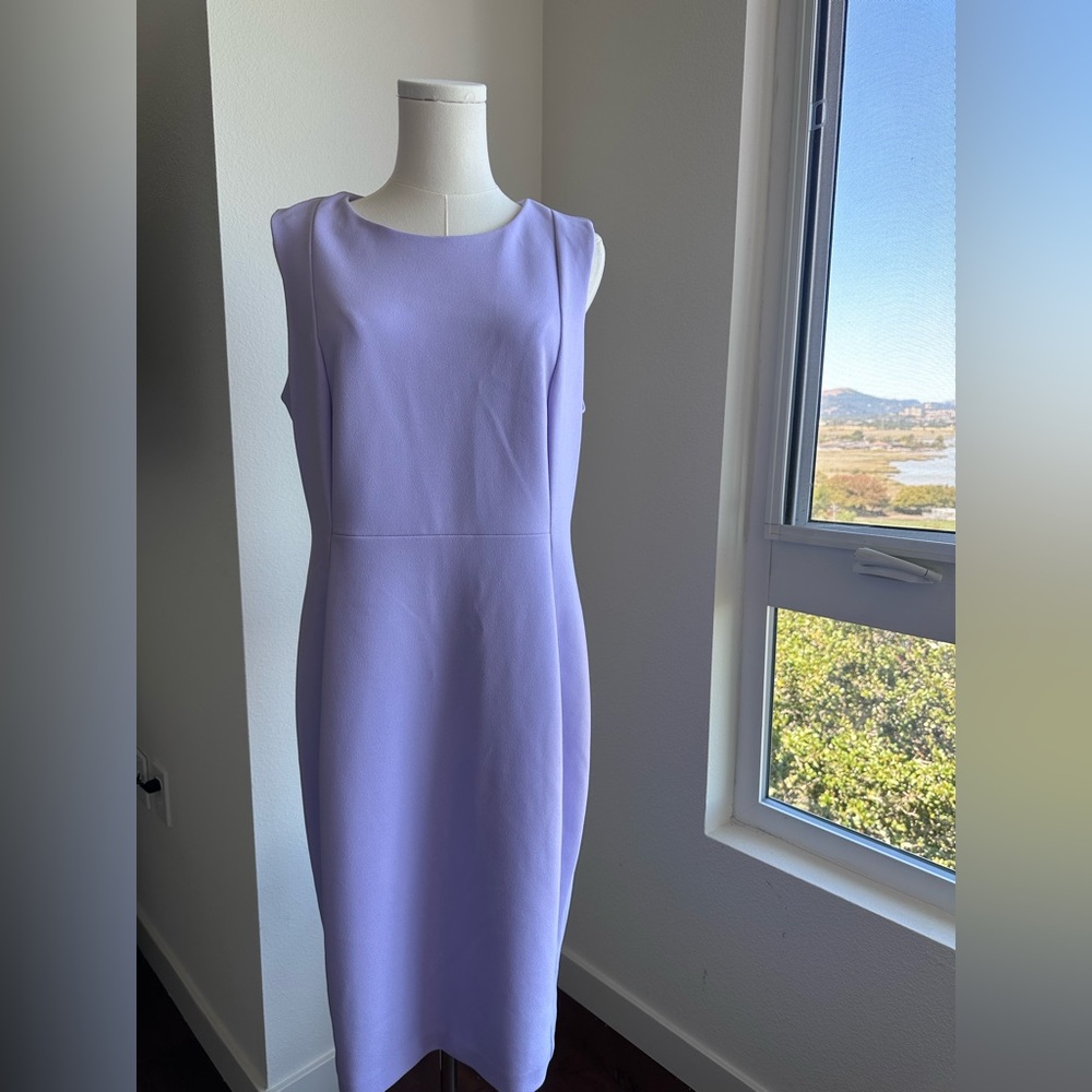 Calvin Klein Lavender scuba crepe dress size 14